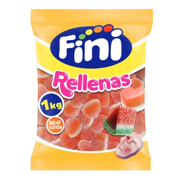 Fini Filled Peach Hearts 1KG