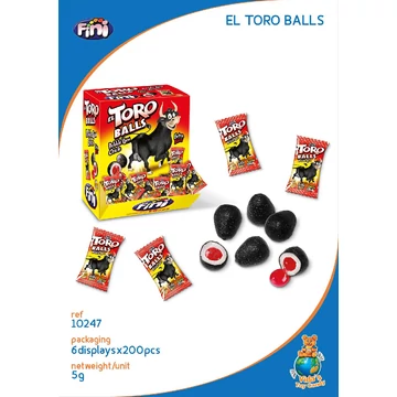 Fini Wrapped El Toro Balls Bubblegum
