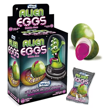 Vidal Wrapped Alien Egg Bubblegum
