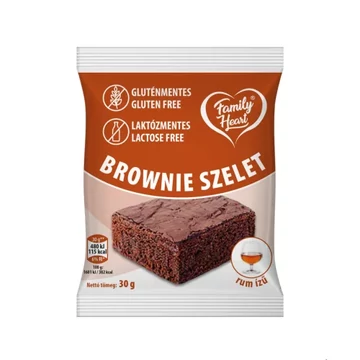 Family Heart Brownie szelet 30g rumos