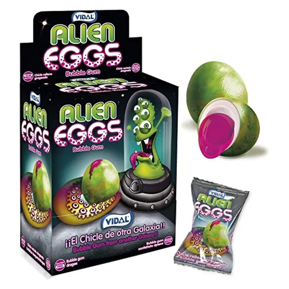 Vidal Wrapped Alien Egg Bubblegum