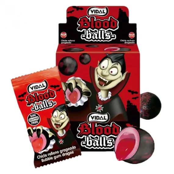 Vidal Wrapped Blood Balls Bubblegum